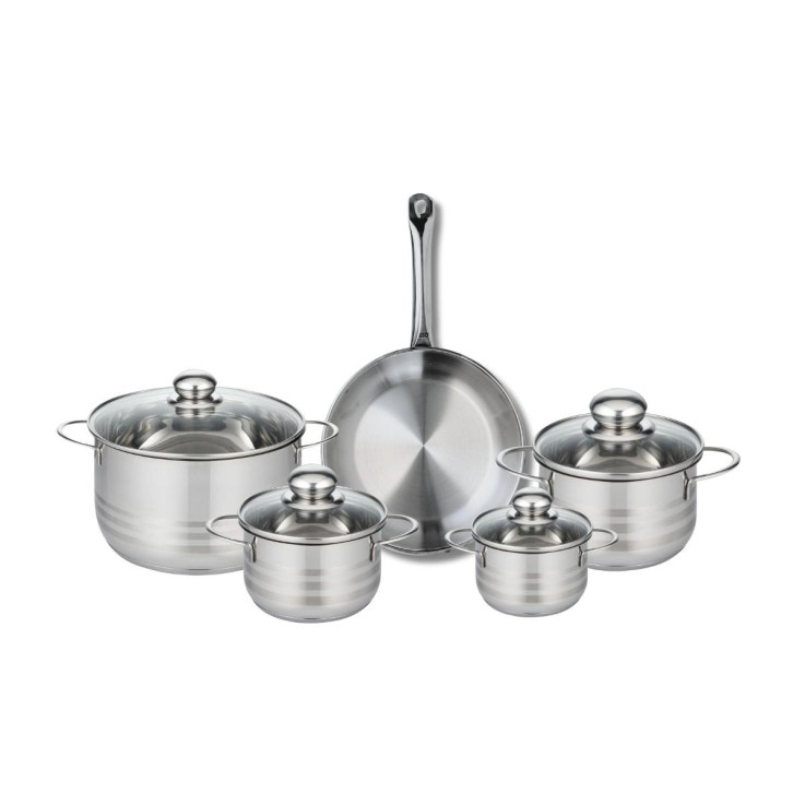 Batterie de cuisine Profi Brillant en inox - 5 pièces - 12 à 24 cm
