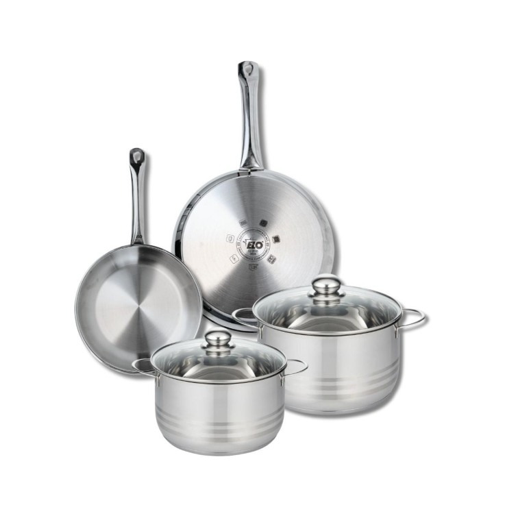 Batterie de cuisine Profi Brillant en inox - 20, 24 et 28 cm