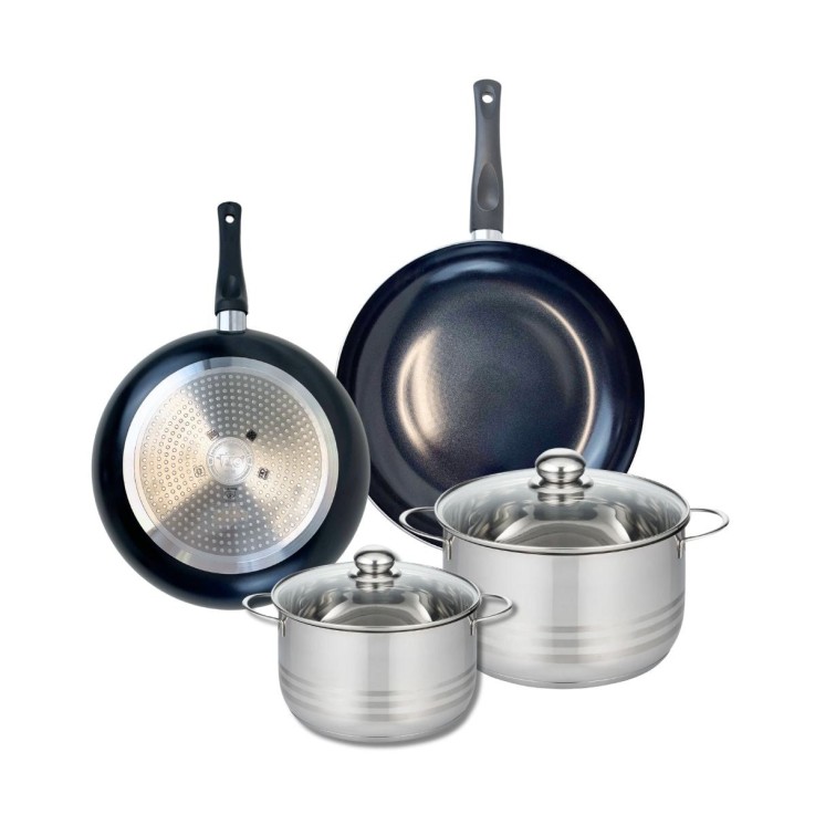 Ensemble de poêles et faitouts Prima Brillant en aluminium et inox