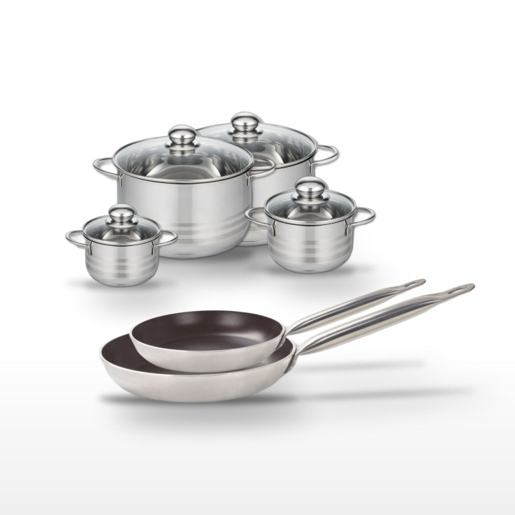 Batterie de cuisine Bistro Line - poêles 28/32 cm et faitouts 12/14/20/24 cm