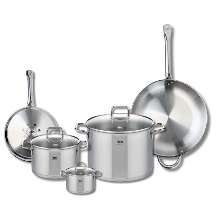 Batterie de cuisine Profi Citrin en inox - 24/32 cm - 12/20/26 cm et