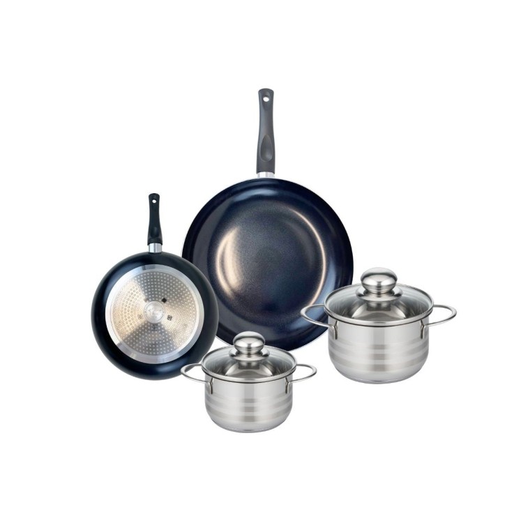 Batterie de cuisine Prima Brillant en aluminium et inox