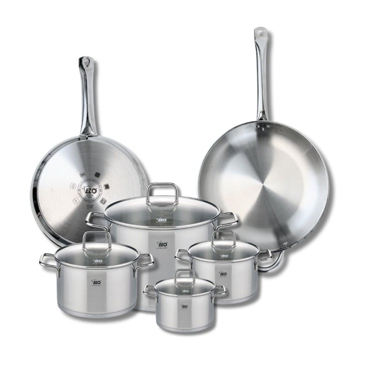 Batterie de cuisine Profi Citrin en inox - 28/32 cm - 14/16/20/26 cm