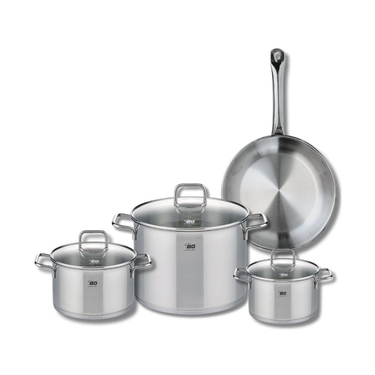 Batterie de cuisine Profi Citrin en inox - 16, 20, 26 et 28 cm