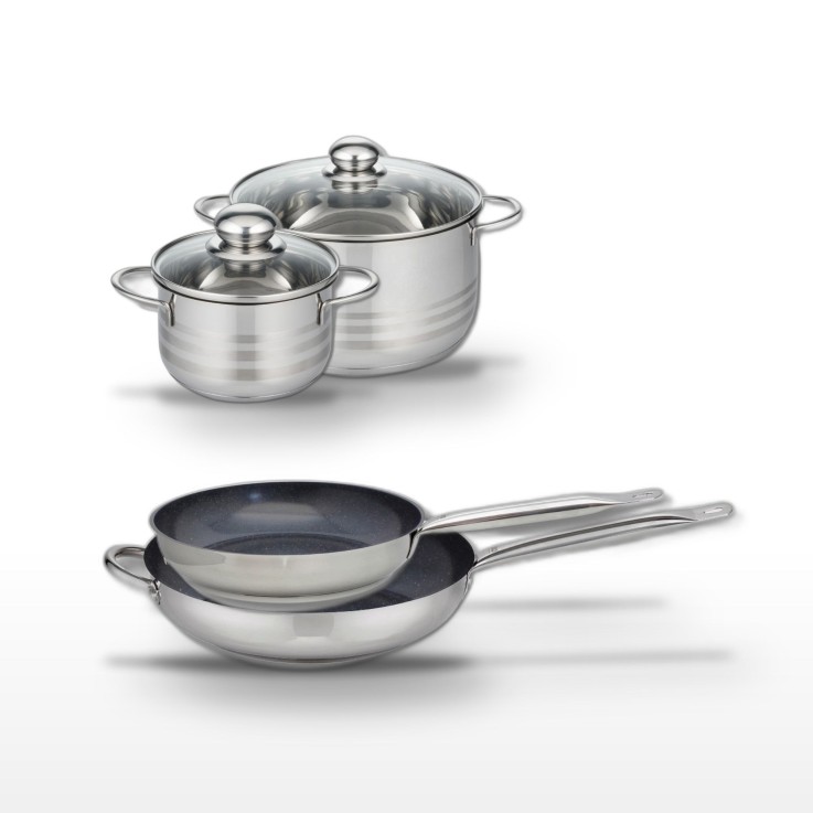 Batterie de cuisine Profi Therm Platinum en inox - 28/32 cm - 16/20 cm