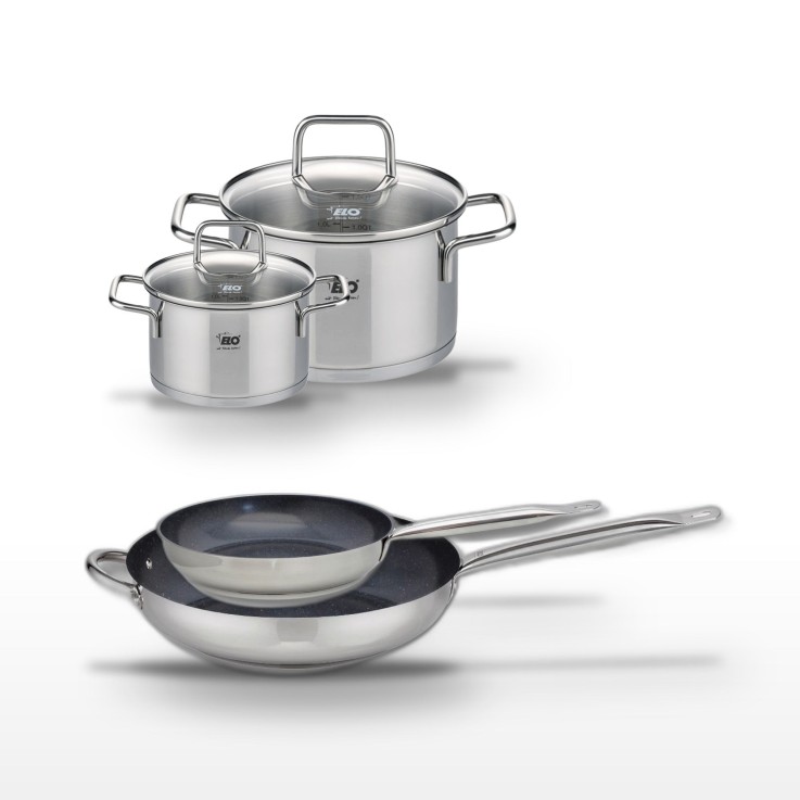 Batterie de cuisine Profi Therm Platinum en inox - 1,2 et 3,4 L
