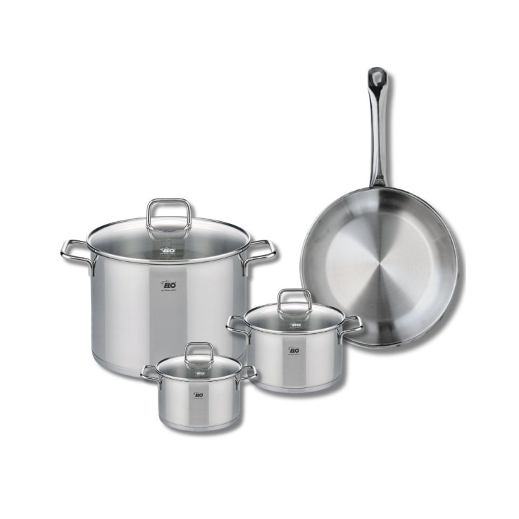 Batterie de cuisine Profi Citrin en inox - 4 pièces - poêle 28 cm