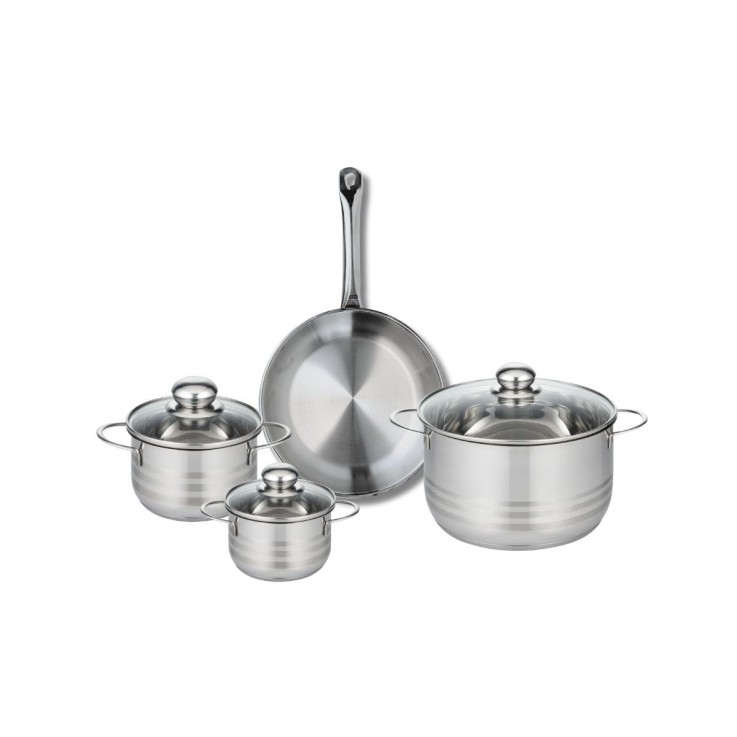 Batterie de cuisine Profi Brillant en inox - 24 cm, 12, 14 et 20 cm