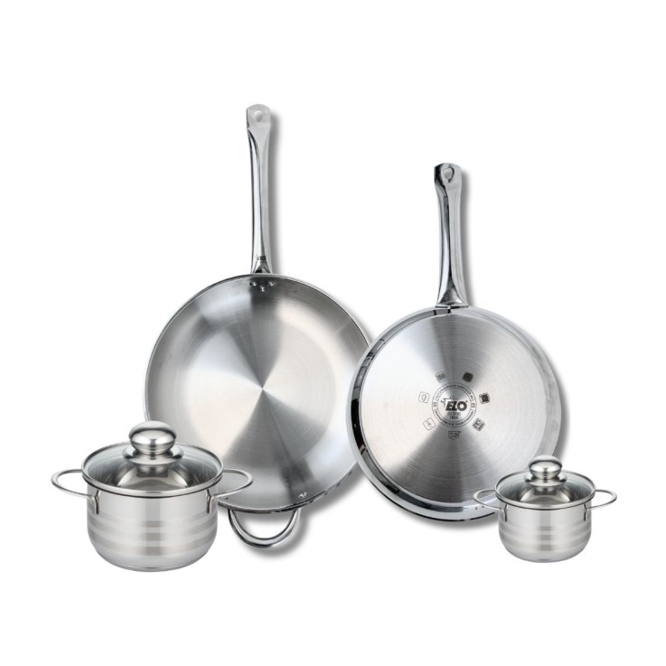 Batterie de cuisine Profi Brillant en inox - 28/32 cm et 12/16 cm