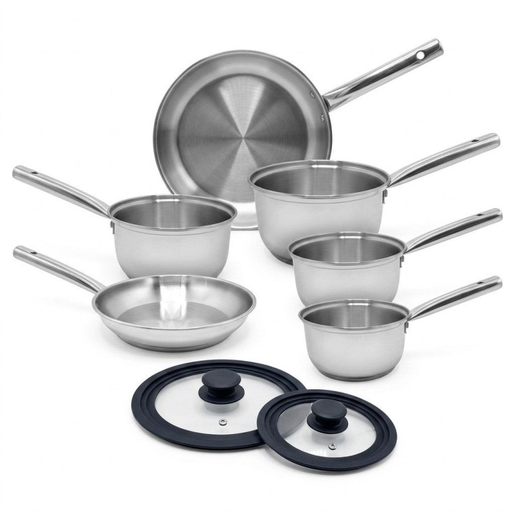 Batterie de cuisine Rhona en inox - 6 pièces - 16 à 24 cm