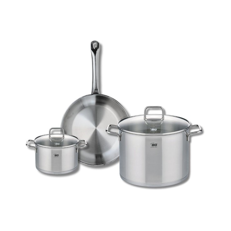 Batterie de cuisine Profi Citrin en inox - 28 cm - 16 et 26 cm