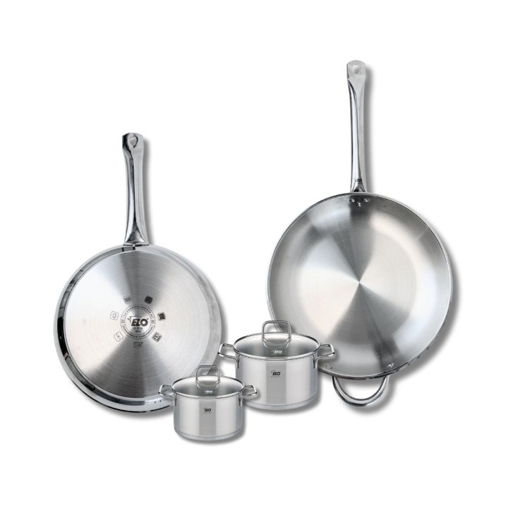 Batterie de cuisine Profi Citrin en inox - 4 pièces