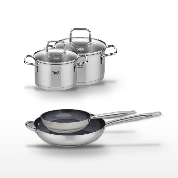 Batterie de cuisine Profi Therm Platinum en inox - 24/32 cm - 14/16 cm