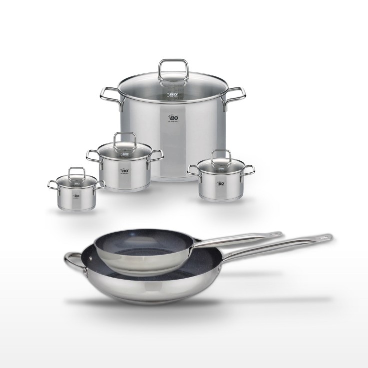 Batterie de cuisine Profi Therm Platinum en inox - 12 à 32 cm