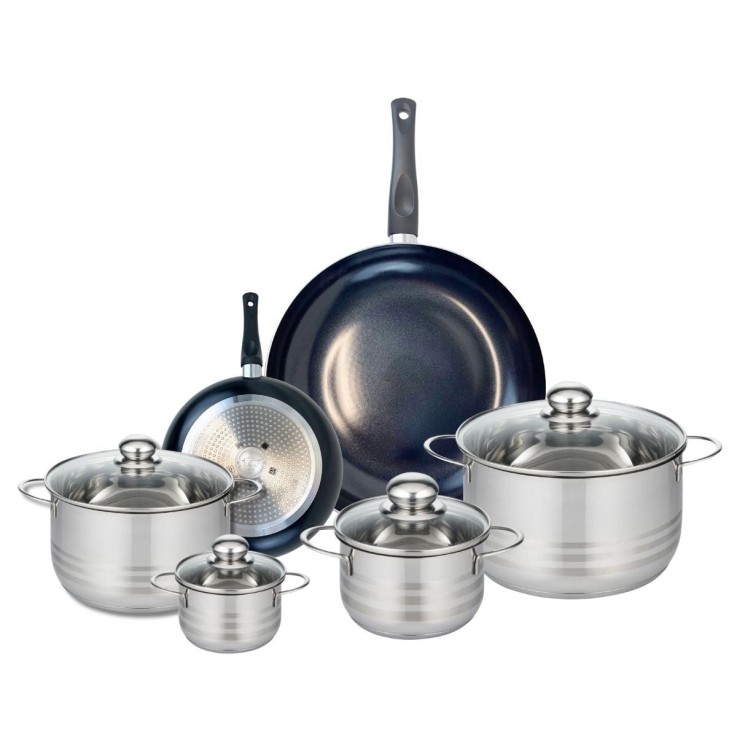Batterie de cuisine Prima Brillant en aluminium et inox - 12 à 32 cm