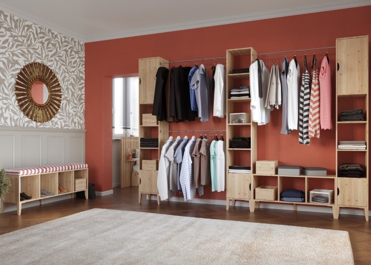 Etagère en pin massif Germain 4X1