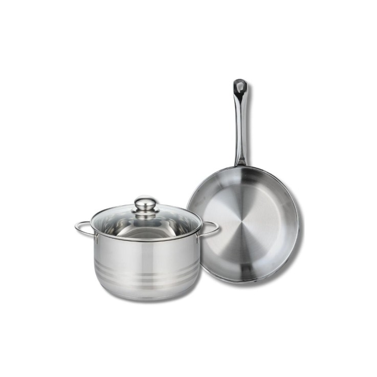 Batterie de cuisine Profi Brillant en inox - 28 cm et 24 cm