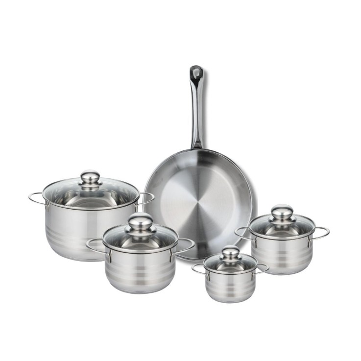 Batterie de cuisine Profi Brillant en inox - 5 pièces - 12/14/16/20/28 cm