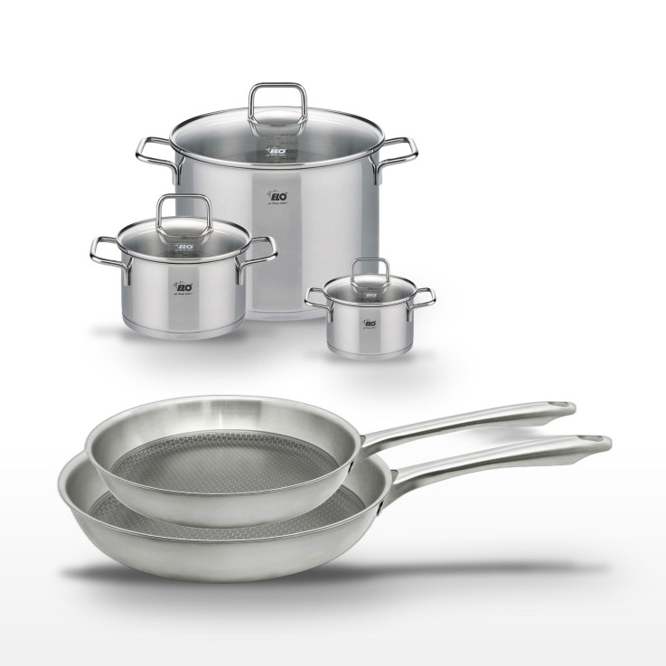 Batterie de cuisine Relief Passion en inox - 14 à 28 cm