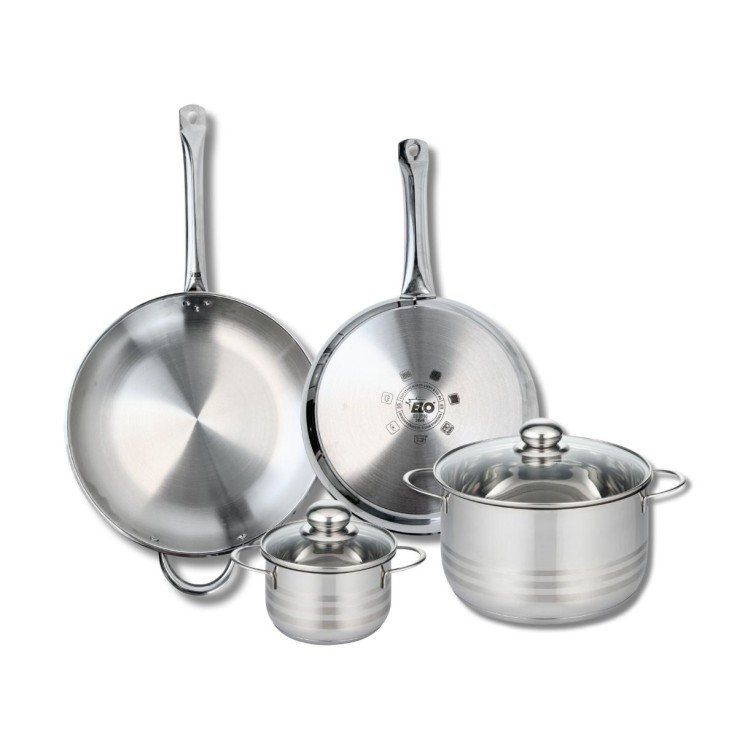Batterie de cuisine Profi Brillant en inox - 28/32 cm - 14/24 cm