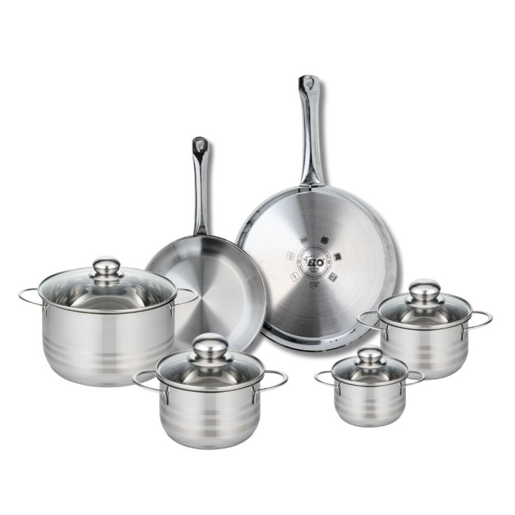 Batterie de cuisine Profi Brillant en inox - 6 pièces