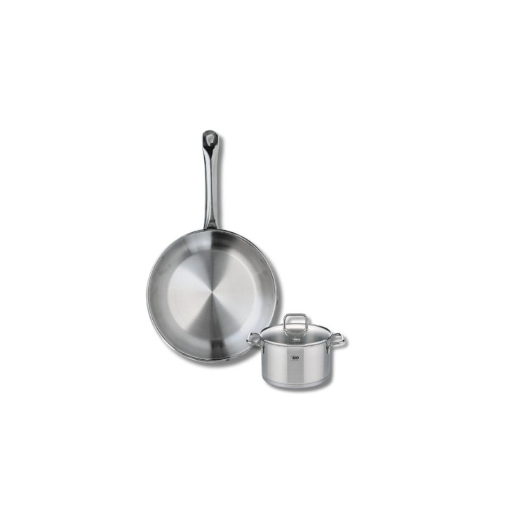 Batterie Profi Citrin en inox - poêle 24 cm et faitout 12 cm