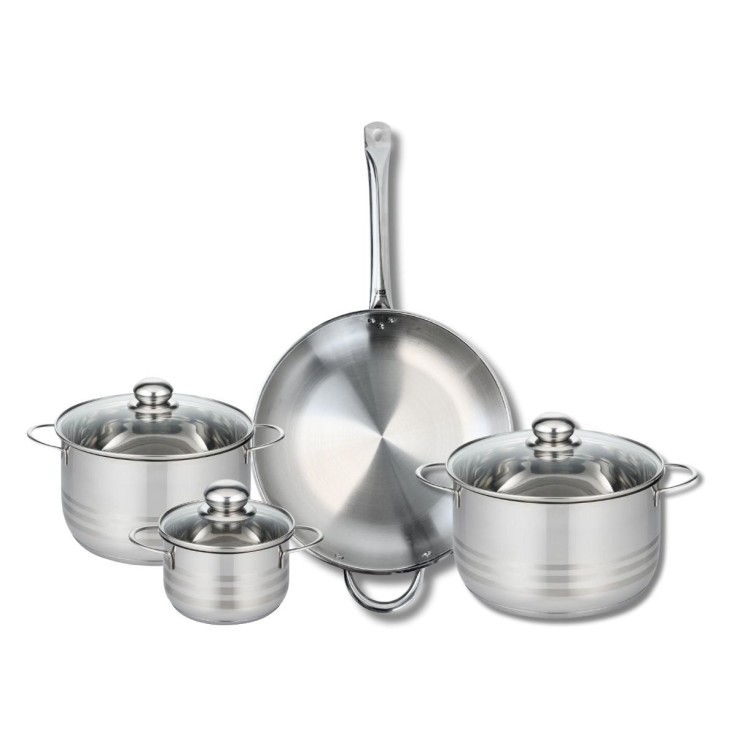 Batterie de cuisine Profi Brillant en inox - 32 cm - faitouts 14/20/24 cm