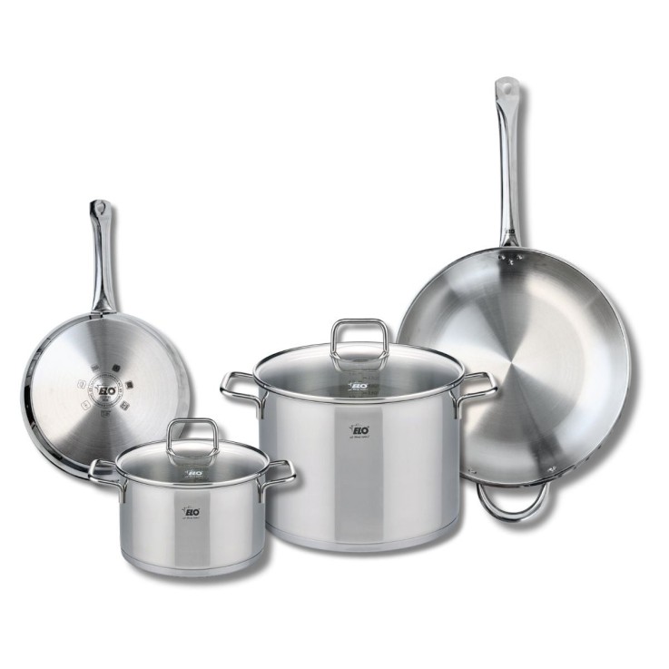 Batterie de cuisine Profi Citrin en inox - 20, 24, 26 et 32 cm