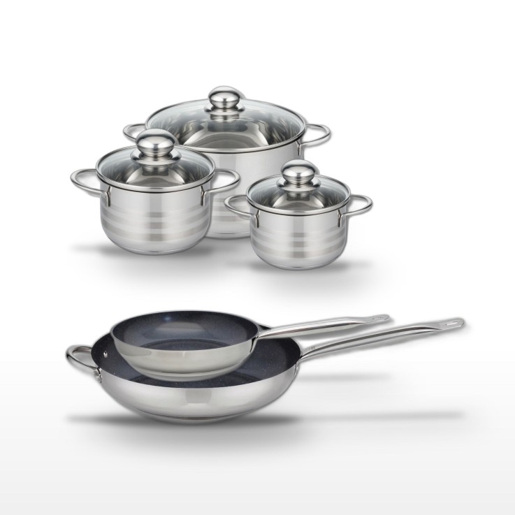 Batterie de cuisine Profi Therm Platinum en inox - 5 pièces