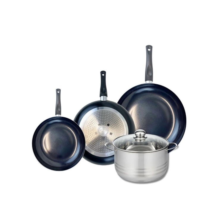 Batterie de cuisine Prima Brillant en aluminium et inox