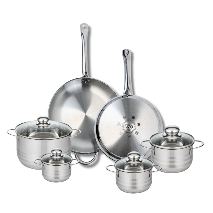 Batterie de cuisine Profi Brillant en inox - 28 et 32 cm - 12, 14, 16 et 20 cm