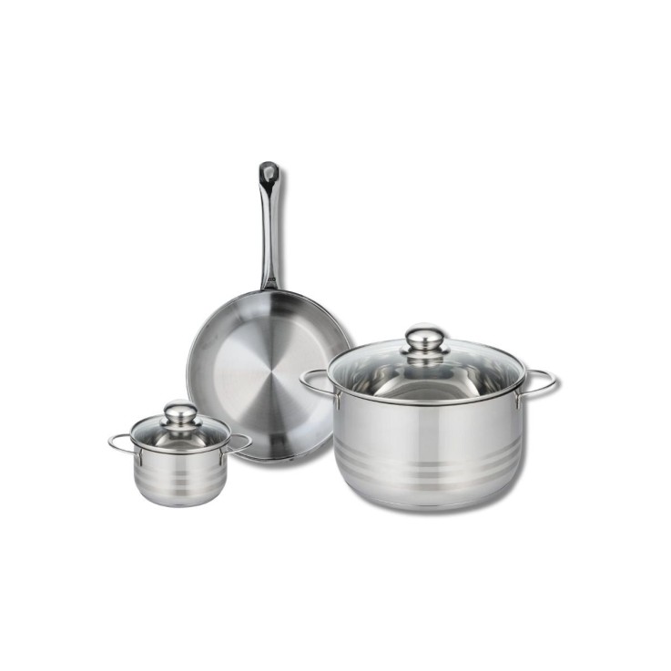 Batterie de cuisine Profi Brillant en inox - 12 et 24 cm
