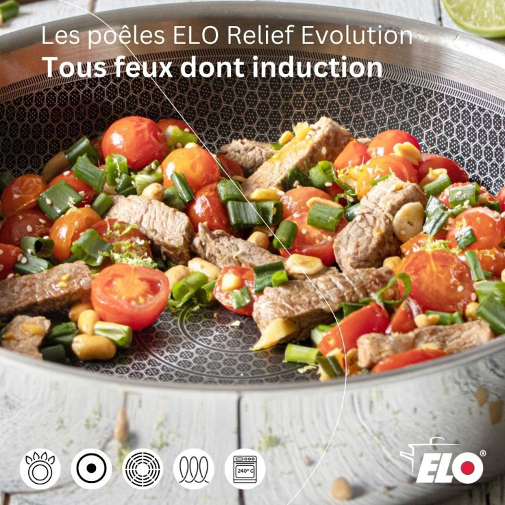 Sauteuse Relief Evolution en inox 18/10 - 20 cm