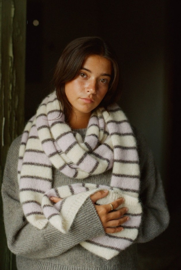 Echarpe Clemence Rose en Mohair