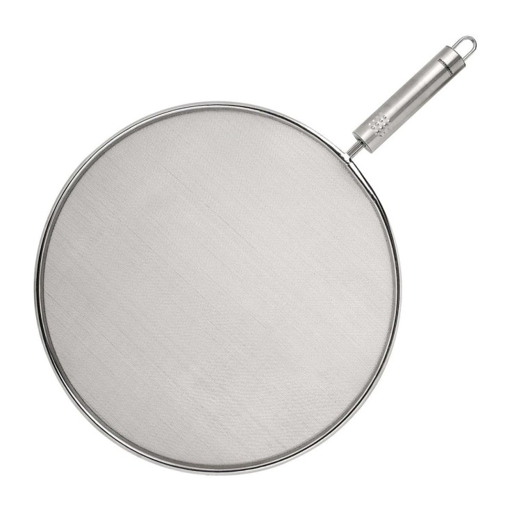 Couvercle anti-projections en inox - 29 cm