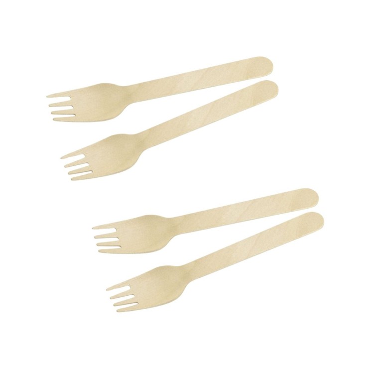 Fourchettes en bois certifié FSC - 16 cm