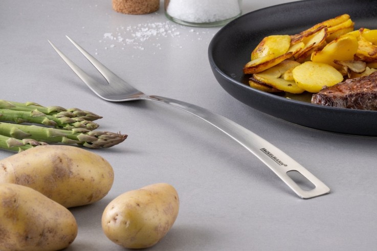 Fourchette à viande en inox - 2 piques - 32,5 cm