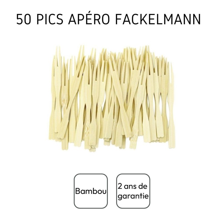 Pics à apéritif Wood Edition en bambou - 8,5 cm - lot de 50