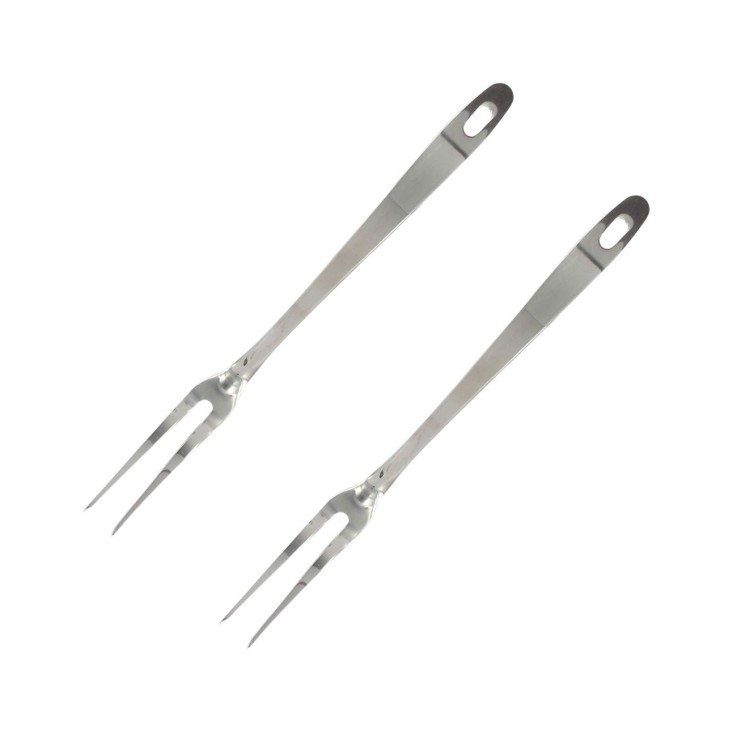 Lot de 2 fourchettes à viande Oxford en inox - 30,5 cm
