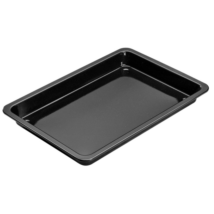 Plat à pizza Back-Idee Kreativ en acier émaillé - noir