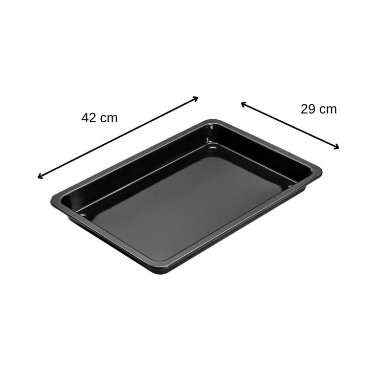 Plat à pizza Back-Idee Kreativ en acier émaillé - noir
