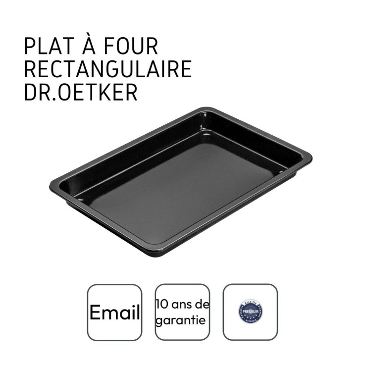 Plat à pizza Back-Idee Kreativ en acier émaillé - noir