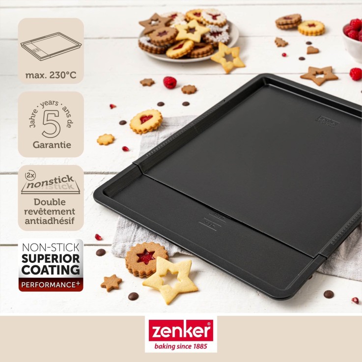 Plaque de cuisson Perfect Black+ en acier - 37 à 52 cm - noire