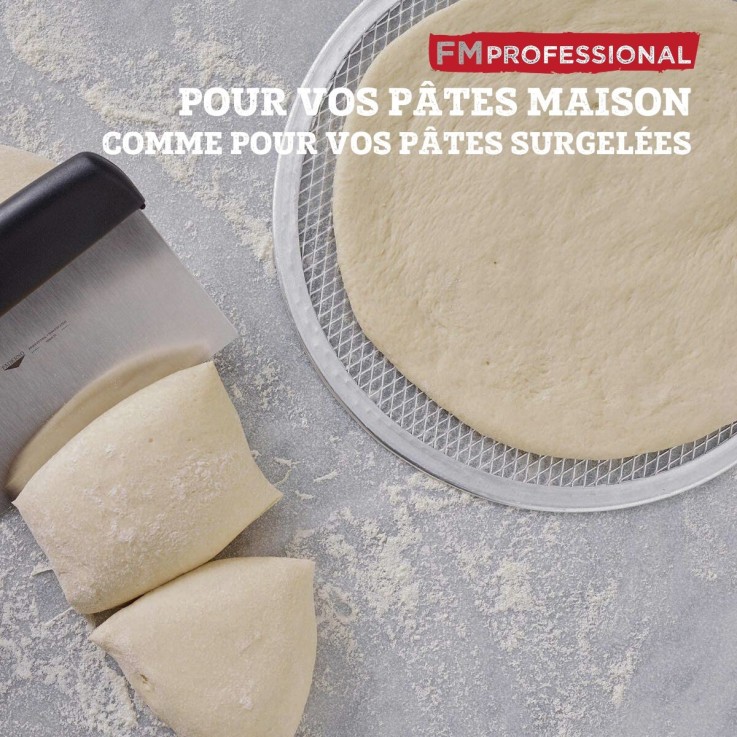 Plaque à pizza en aluminium - 30 cm - grise