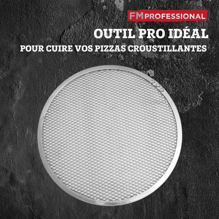 Plaque à pizza en aluminium - 30 cm - grise