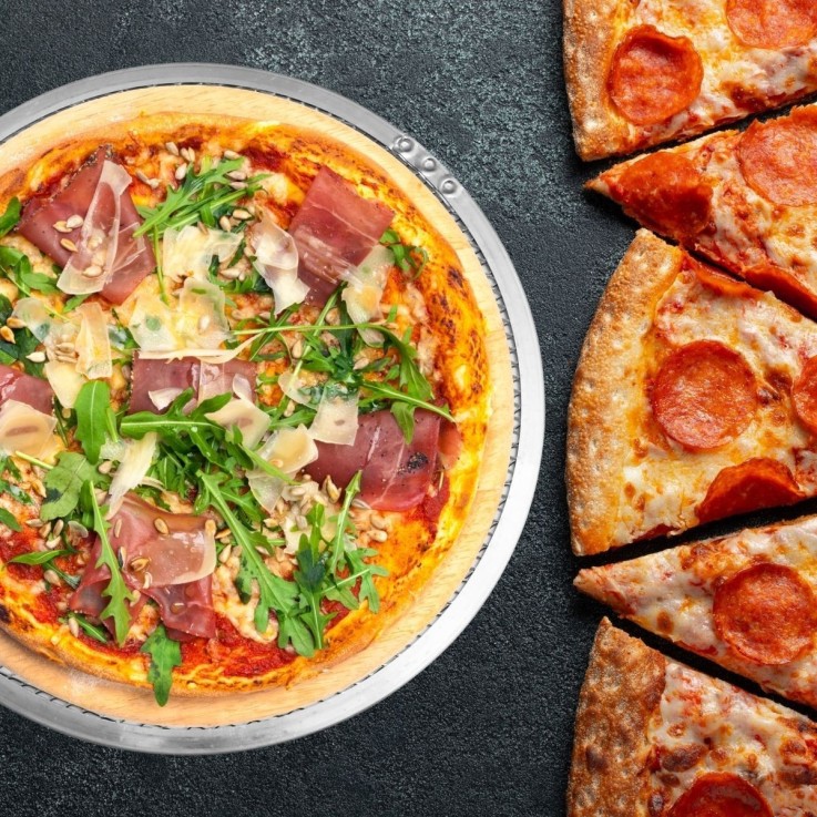 Lot de 2 plaques à pizza perforées en aluminium - 30 cm