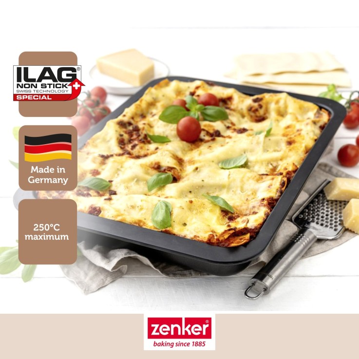 Plat à lasagnes Spécial Countries en inox - 36 x 27 cm - noir