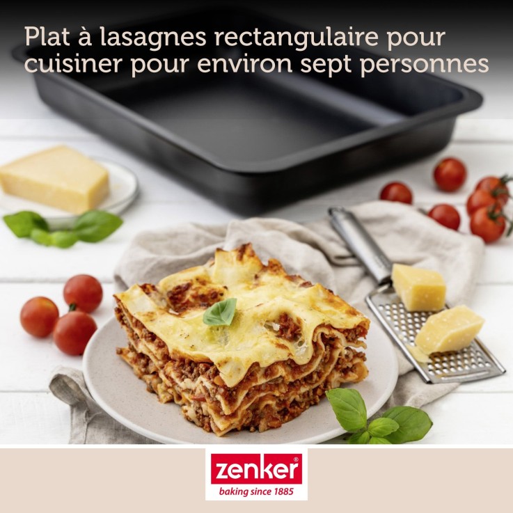 Plat à lasagnes Spécial Countries en inox - 36 x 27 cm - noir
