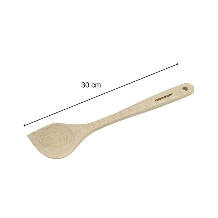 Cuillère de cuisine biseautée en bois certifié FSC - 30 x 6,2 cm