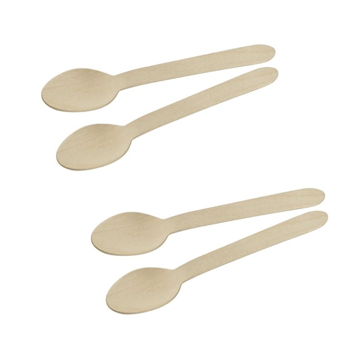 Cuillères à café Nature en bois certifié FSC - 16 cm